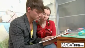 A cute young brunette is having fun with her ass in this steamy scene