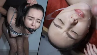 Hot Spanish slut gets fucked hard and gagged, then takes a shower.